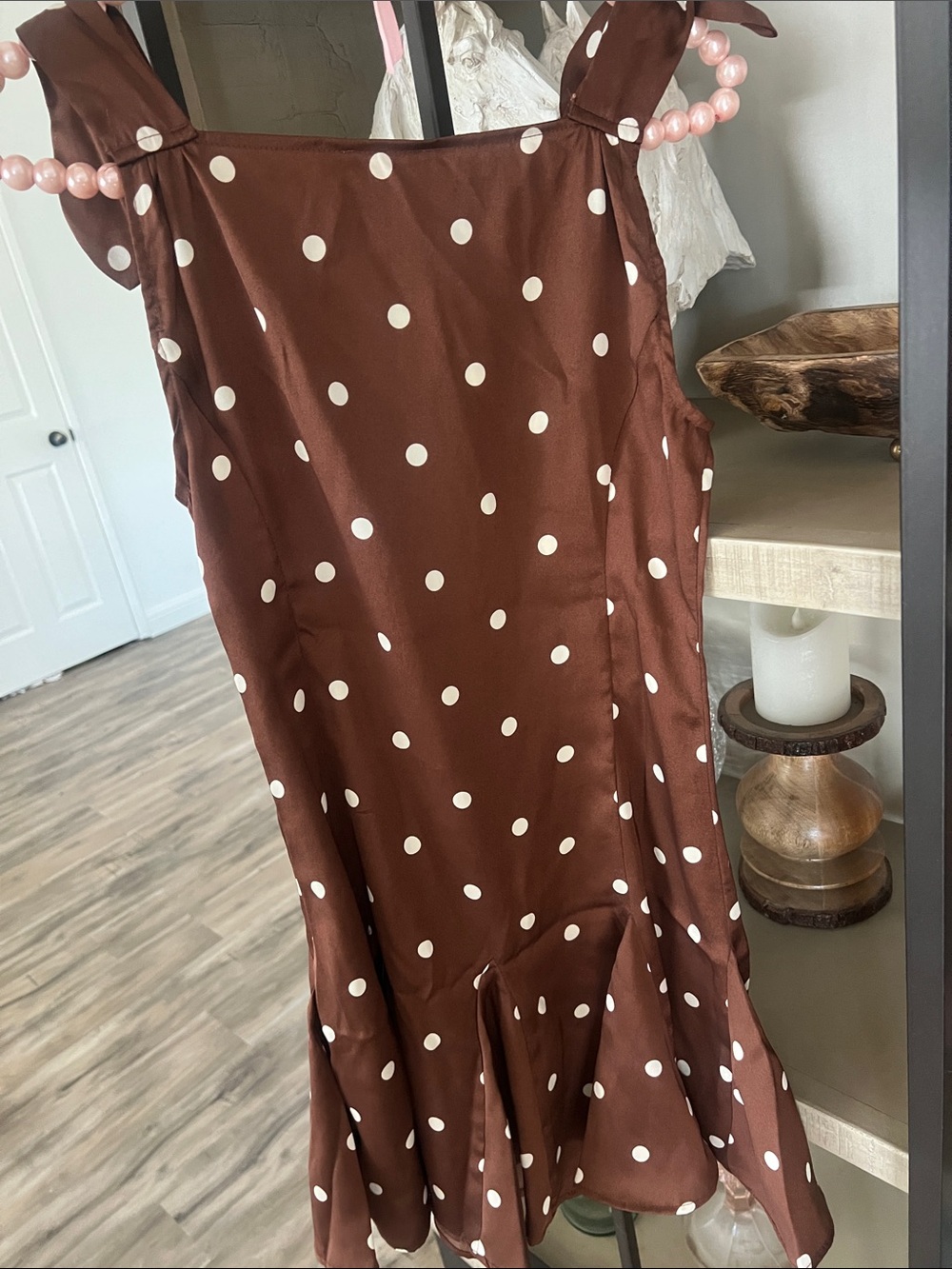 Camila Coelho brown Polka Dot Tie-Shoulder Mini Dress - Picture 3 of 3